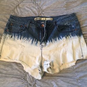 Bleached Denim Festival Shorts